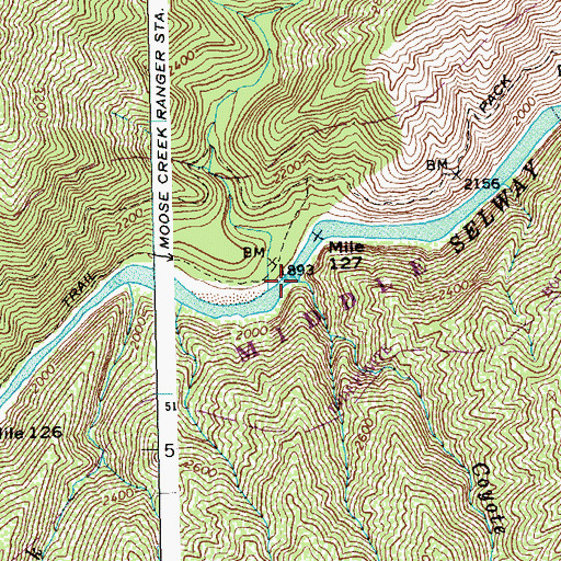 Topographic Map of Coyote Creek, ID