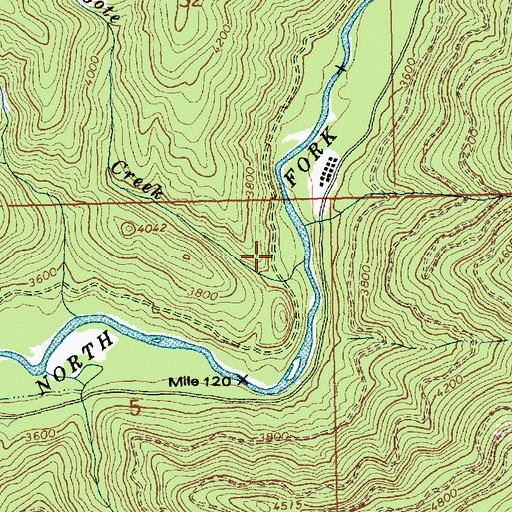 Topographic Map of Coyote Creek, ID