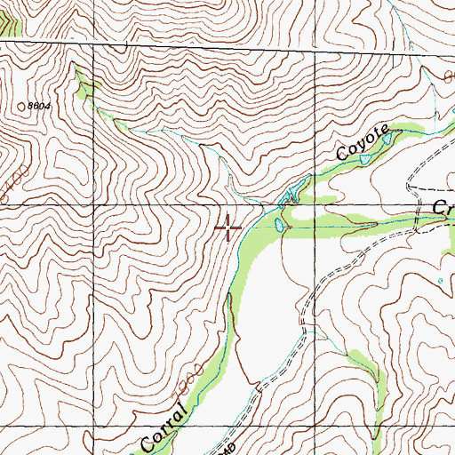 Topographic Map of Coyote Creek, ID