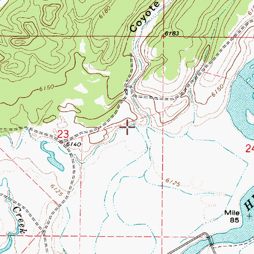 Topographic Map of Coyote Gulch, ID