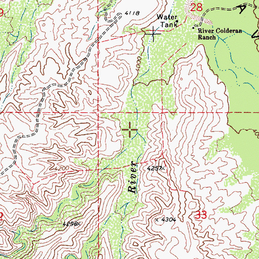 Topographic Map of Deer Creek, AZ