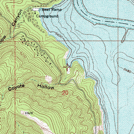 Topographic Map of Coyote Hollow, ID