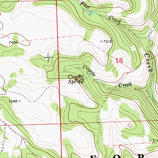 Topographic Map of Coyote Spring, ID
