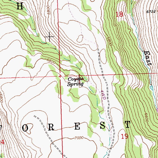 Topographic Map of Coyote Spring, ID