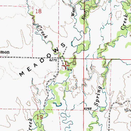 Topographic Map of Crab Creek, ID