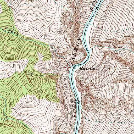 Topographic Map of Cradle Creek, ID