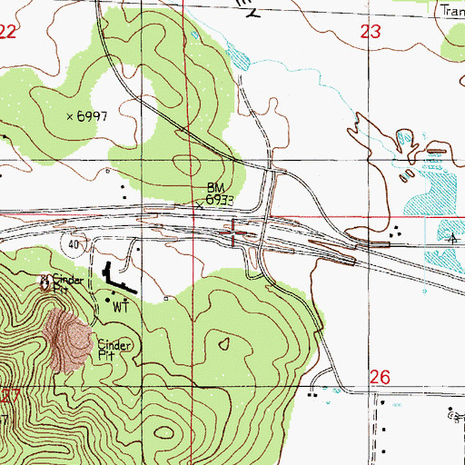 Topographic Map of Pittman Interchange, AZ