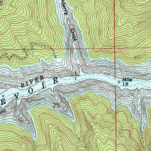 Topographic Map of Cranberry Creek, ID
