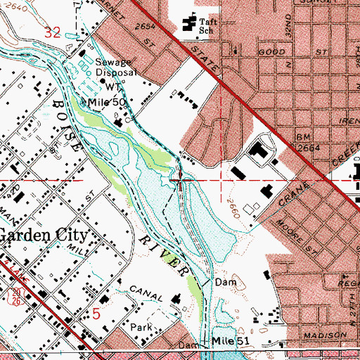 Topographic Map of Crane Creek, ID