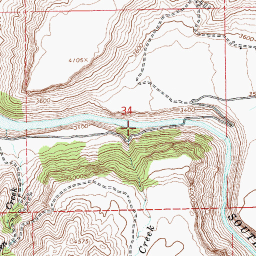 Topographic Map of Crank Creek, ID