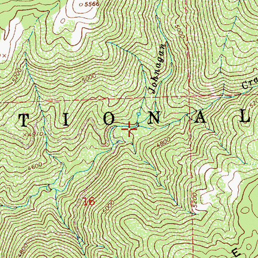 Topographic Map of Crater Creek, ID