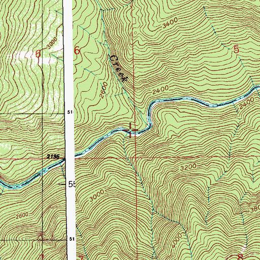 Topographic Map of Crescendo Creek, ID
