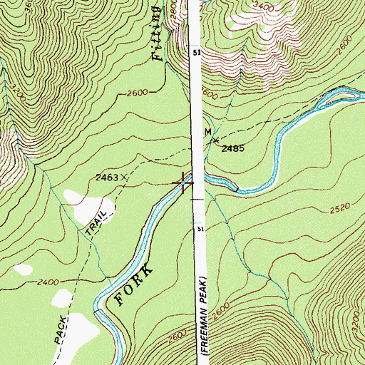 Topographic Map of Crew Creek, ID