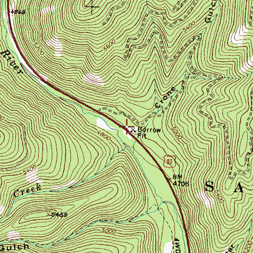 Topographic Map of Crone Gulch, ID