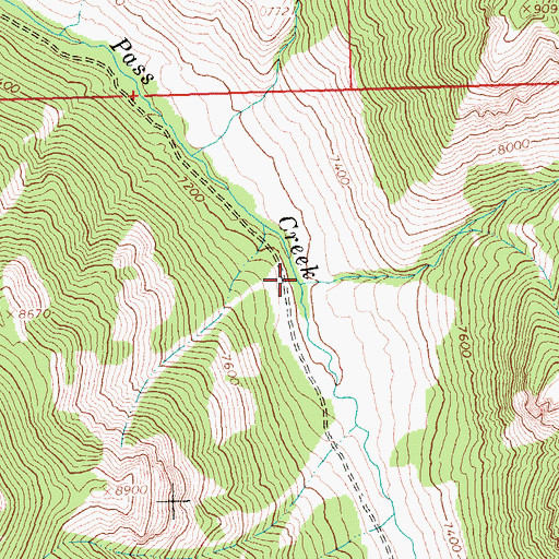 Topographic Map of Crooked Canyon, ID