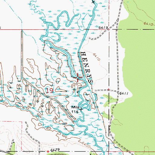 Topographic Map of Crooked Creek, ID