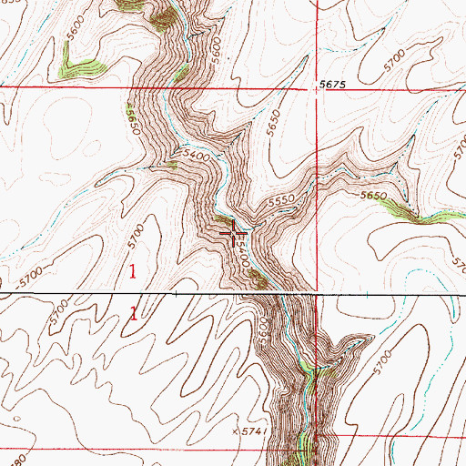 Topographic Map of Crooked Creek, ID