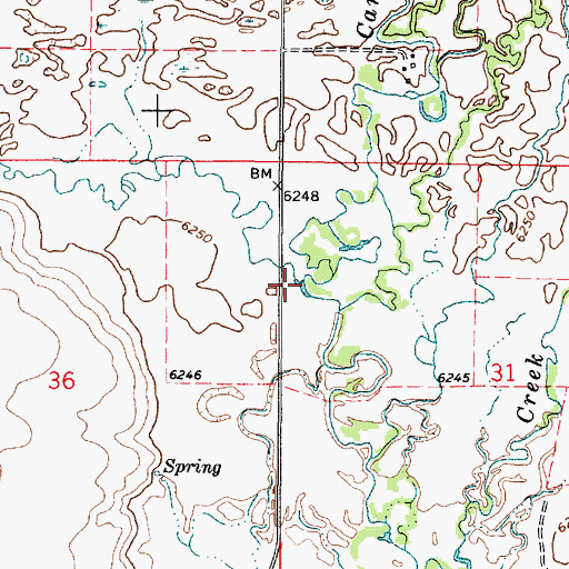Topographic Map of Crooked Creek, ID