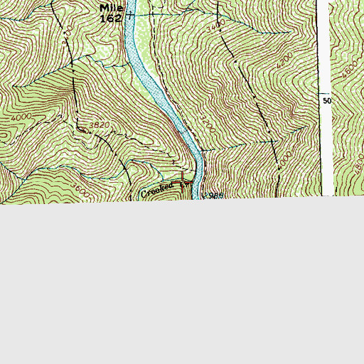 Topographic Map of Crooked Creek, ID