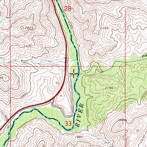 Topographic Map of Deer Creek, AZ