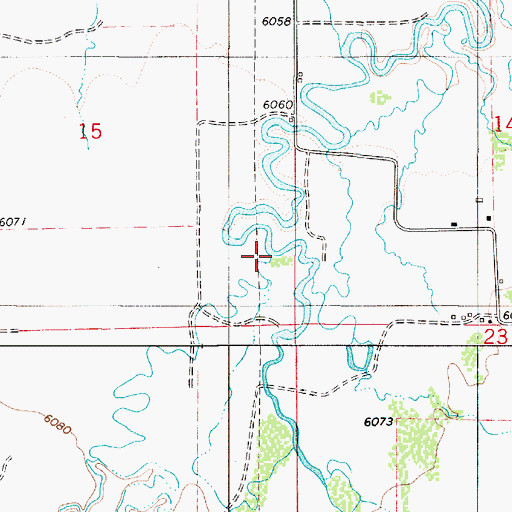 Topographic Map of Crow Creek, WY