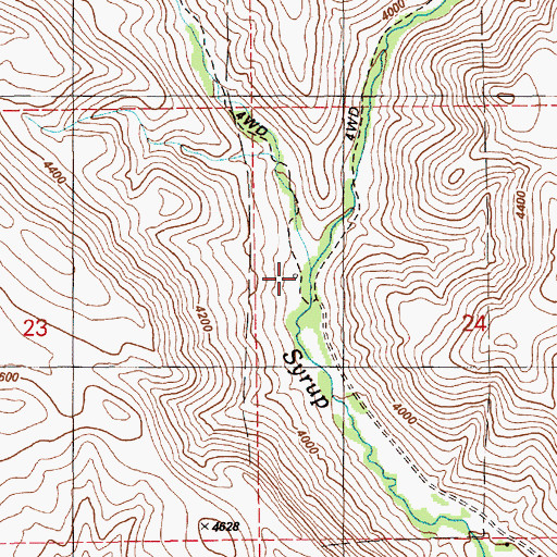 Topographic Map of Crown Creek, ID