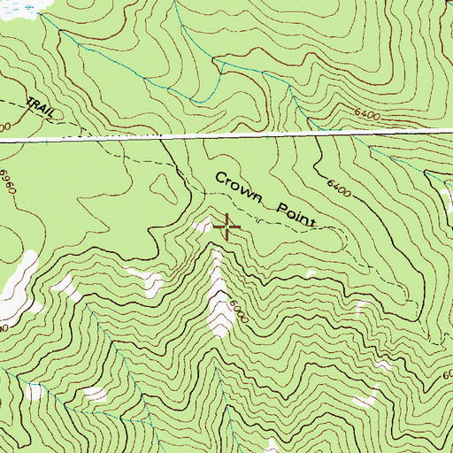 Topographic Map of Crown Point, ID
