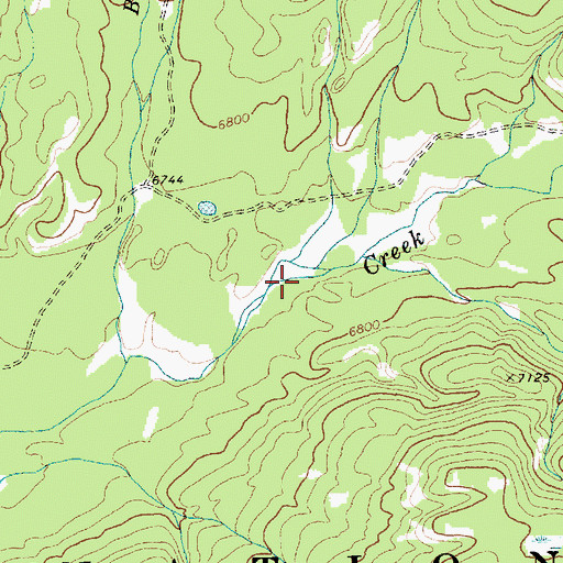 Topographic Map of Crystal Creek, ID