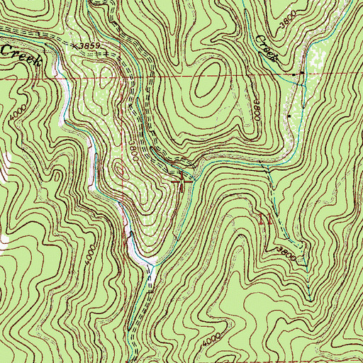Topographic Map of Crystal Creek, ID