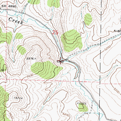 Topographic Map of Crystal Creek, ID