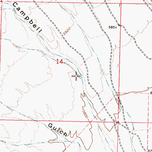 Topographic Map of Crystal Gulch, ID