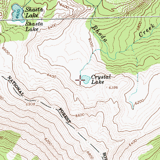 Topographic Map of Crystal Lake, ID
