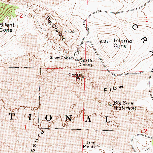 Topographic Map of Crystal Pit, ID