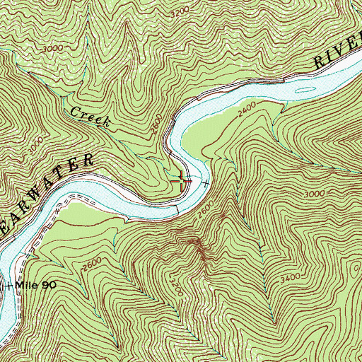 Topographic Map of Cub Creek, ID