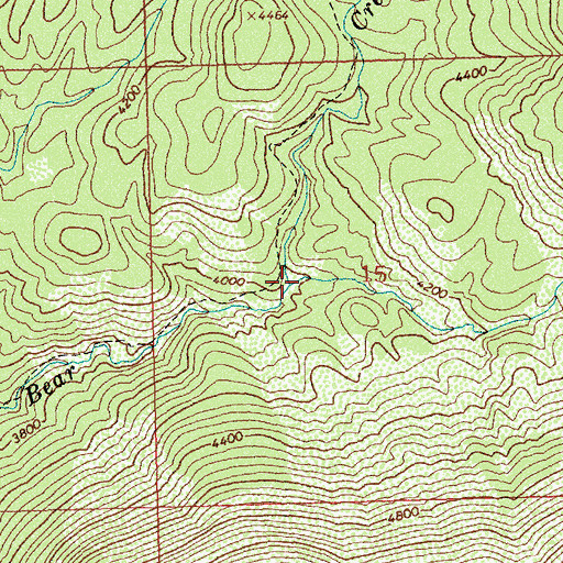 Topographic Map of Cub Creek, ID