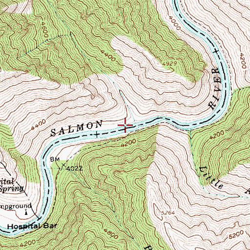 Topographic Map of Cub Creek, ID