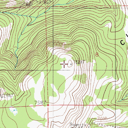 Topographic Map of Cuddy Mountains, ID