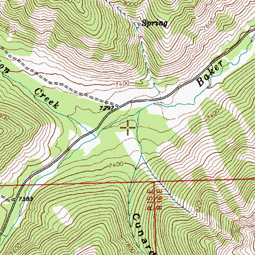 Topographic Map of Cunard Gulch, ID