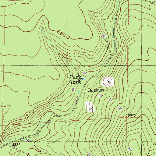 Topographic Map of Punk Tank, AZ