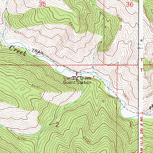 Topographic Map of Currant Creek Guard Station, ID