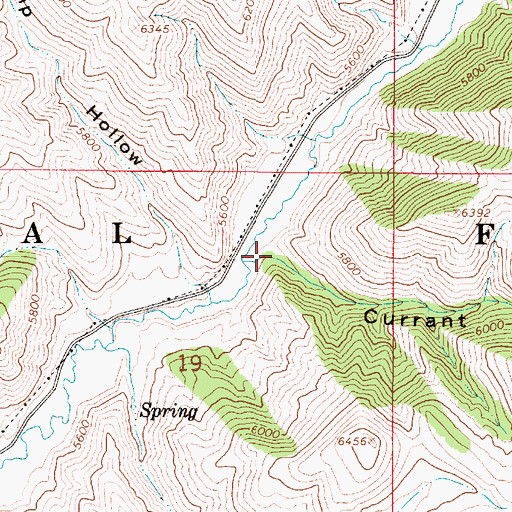 Topographic Map of Currant Hollow, ID