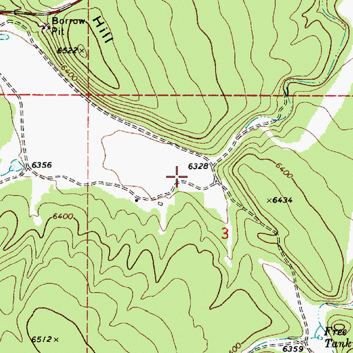 Topographic Map of Quail Tank, AZ