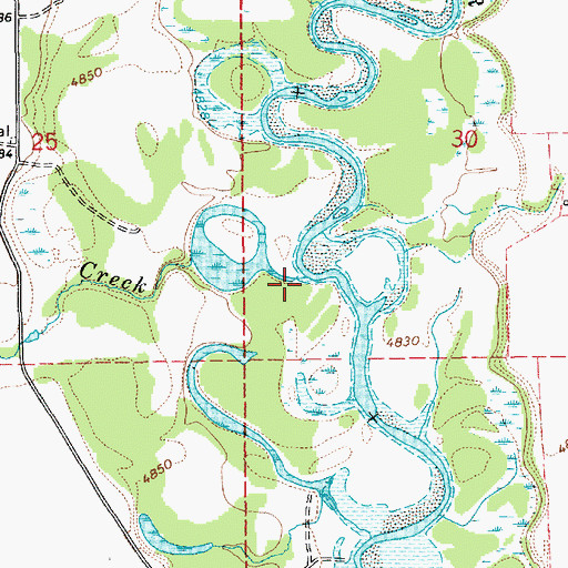 Topographic Map of Curtis Creek, ID