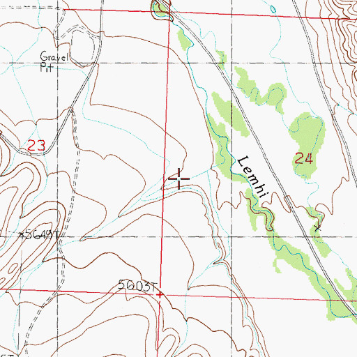 Topographic Map of D C Gulch, ID