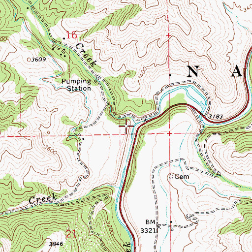 Topographic Map of Daggett Creek, ID