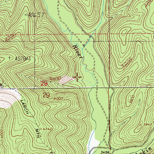 Topographic Map of Dahlman Creek, ID