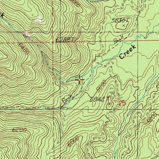 Topographic Map of Daisy Creek, ID
