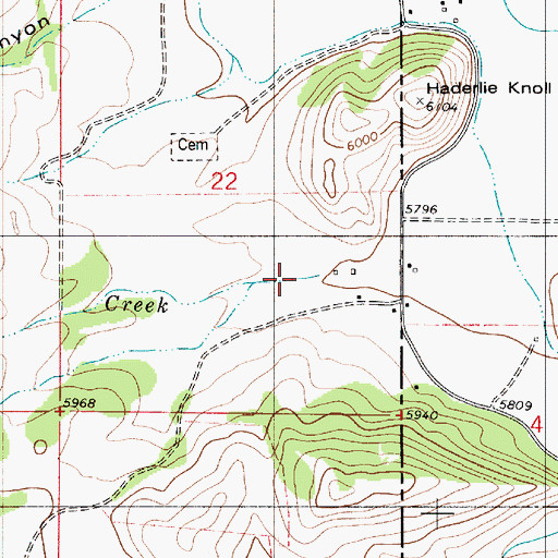 Topographic Map of Dale Creek, ID