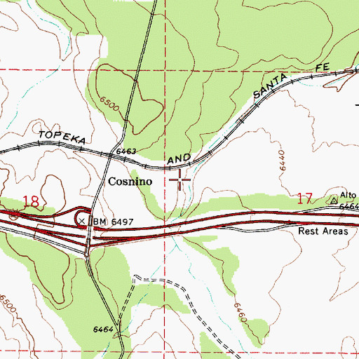 Topographic Map of Railroad Number One Tank, AZ