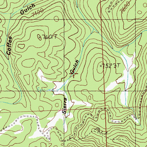 Topographic Map of Daly Creek Trail (historical), ID